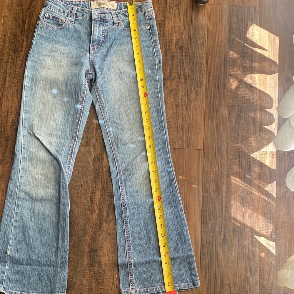 ❤️Route 66 Kids Blue Jeans with Pink Pocket Design